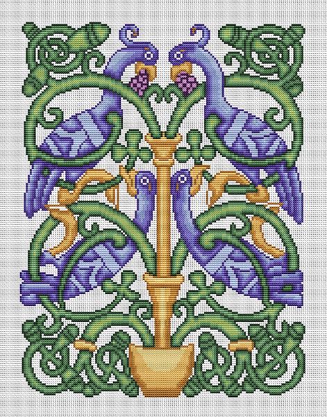 Artists Alley Celtic Birds of Paradise Cross Stitch Pattern