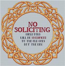 Artists Alley No Solicitors Cross Stitch Pattern