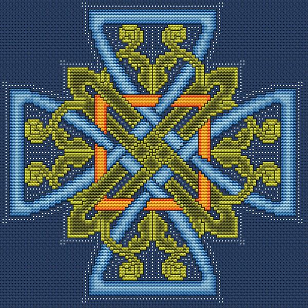 Artists Alley Woven Celtic Cross - Cross Stitch Pattern