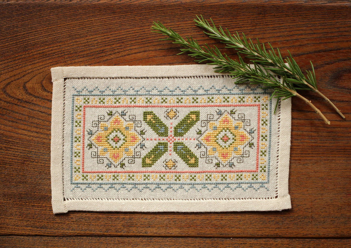 BitKit Athenian Sunflower cross stitch folk embroidery kit