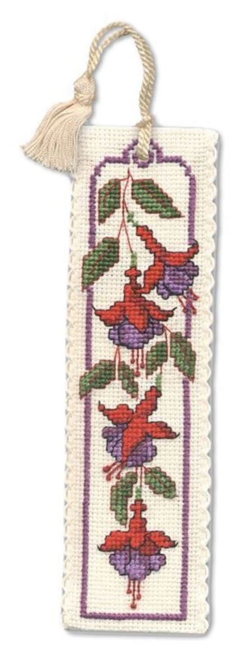 Textile Heritage Fuchsias Bookmark Cross Stitch Kit