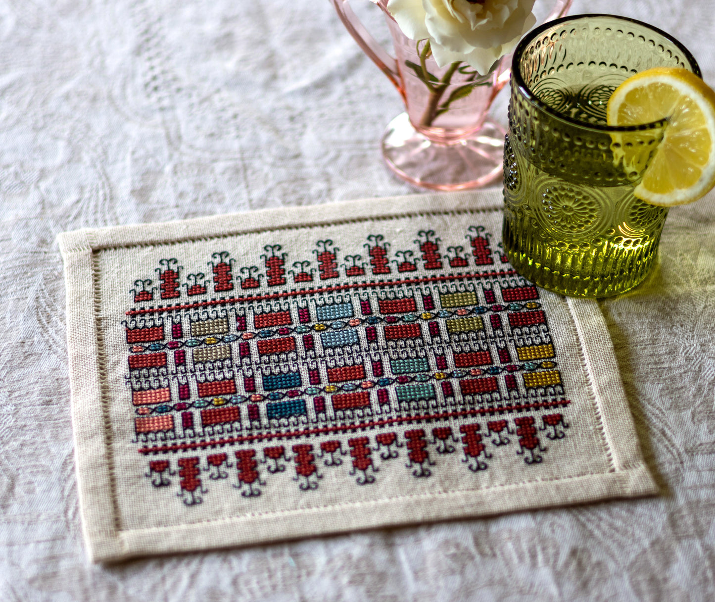 BitKit Iris' Paintbox cross stitch folk embroidery kit