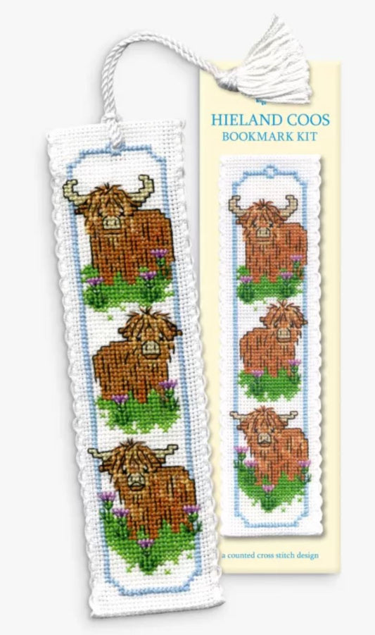 Textile Heritage Wee Hieland Coos Bookmark Cross Stitch Kit