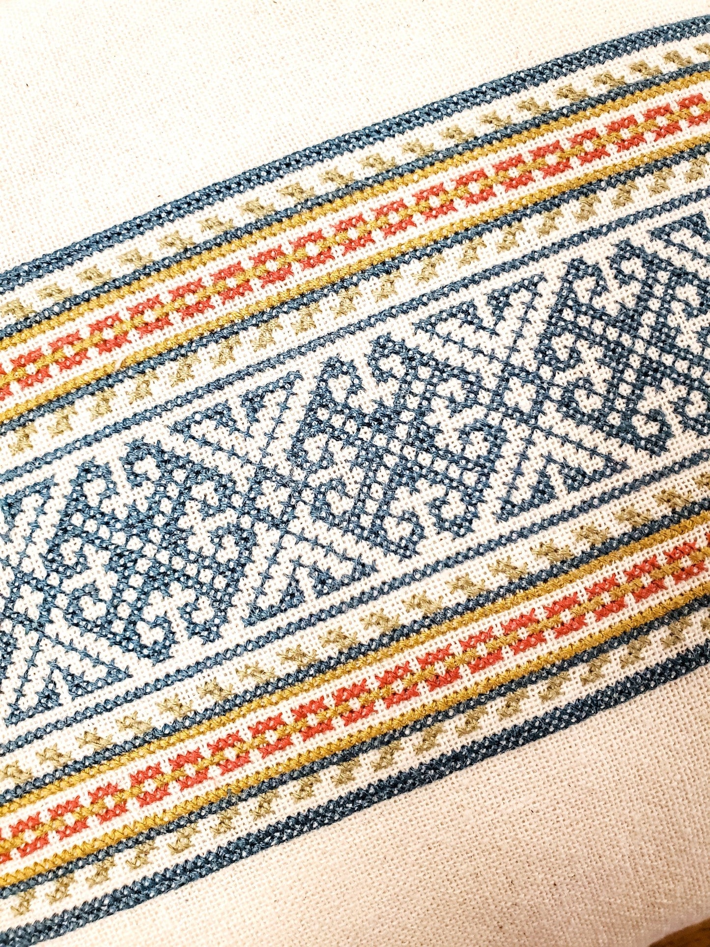 Baltic Scroll cross stitch folk embroidery kit