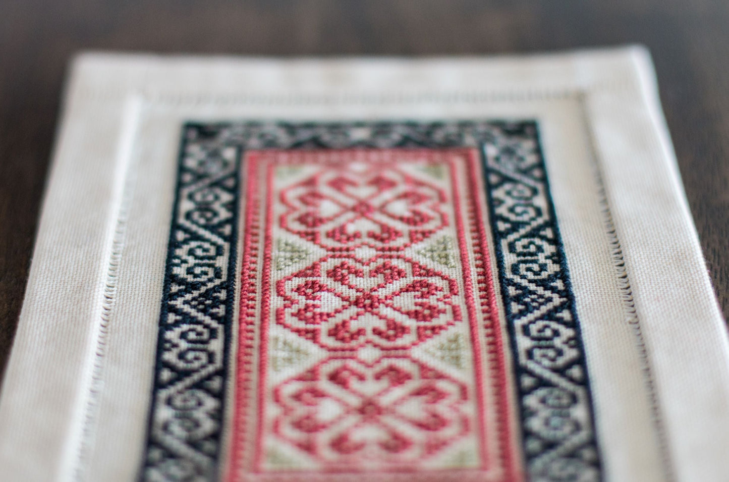 BitKit Byzantine Rose cross stitch folk embroidery kit