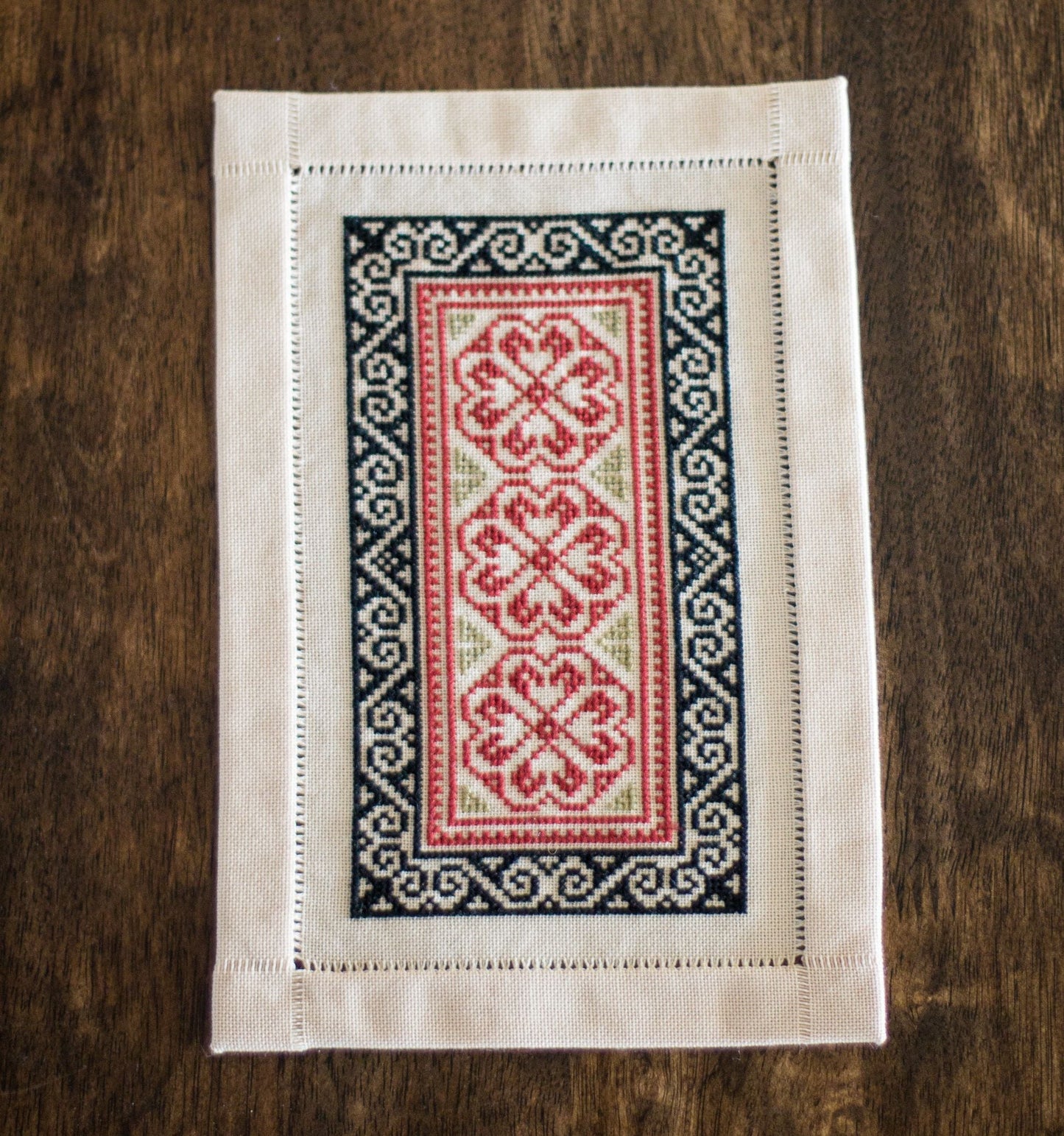 BitKit Byzantine Rose cross stitch folk embroidery kit