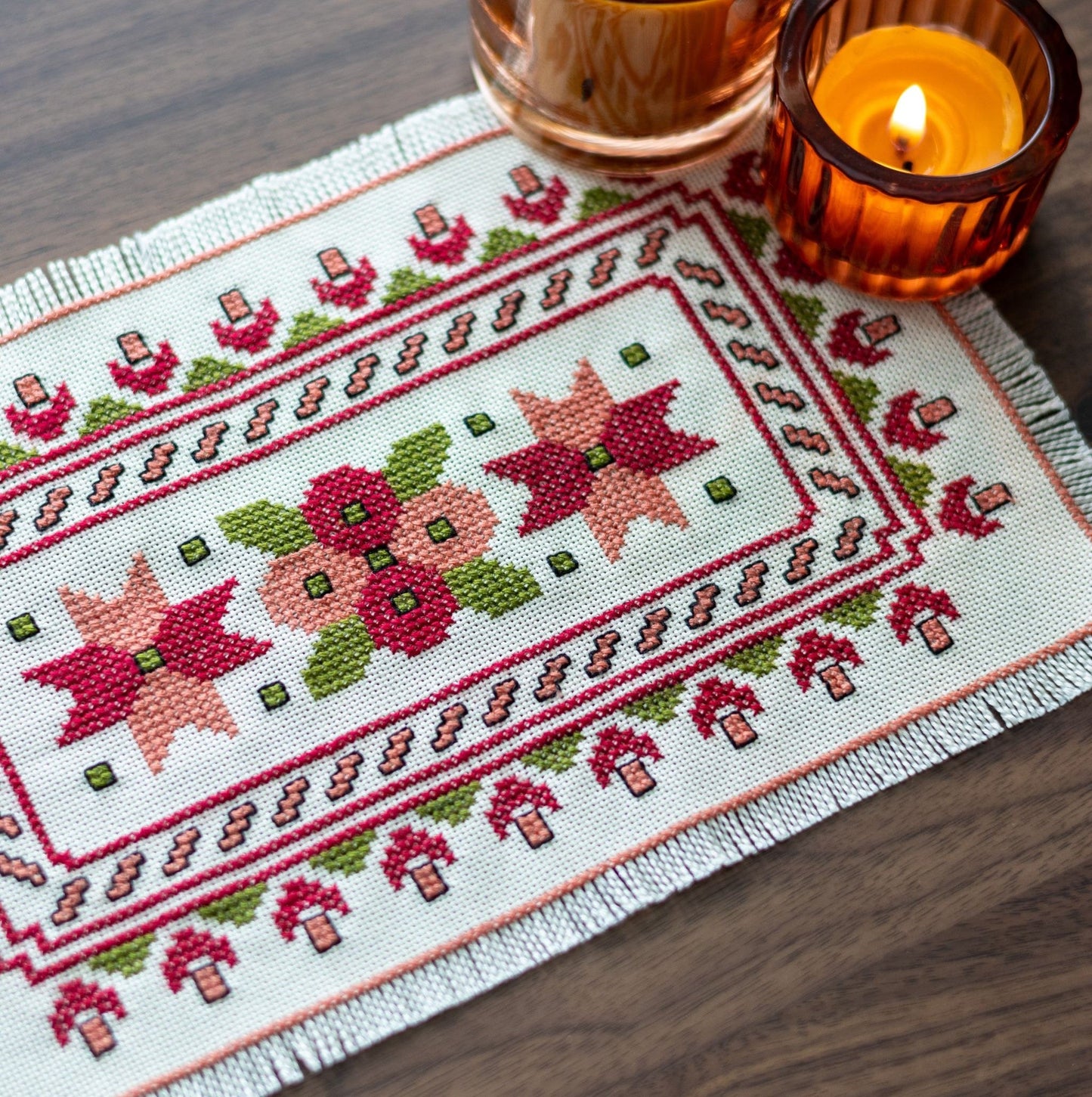 BitKit Mediterranean Dogwood cross stitch folk embroidery kit