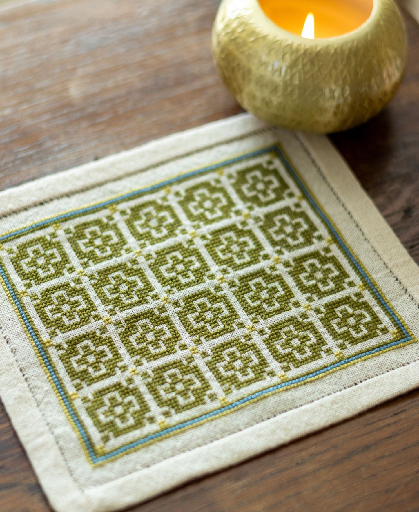 BitKit Roman Mosaic cross stitch folk embroidery kit