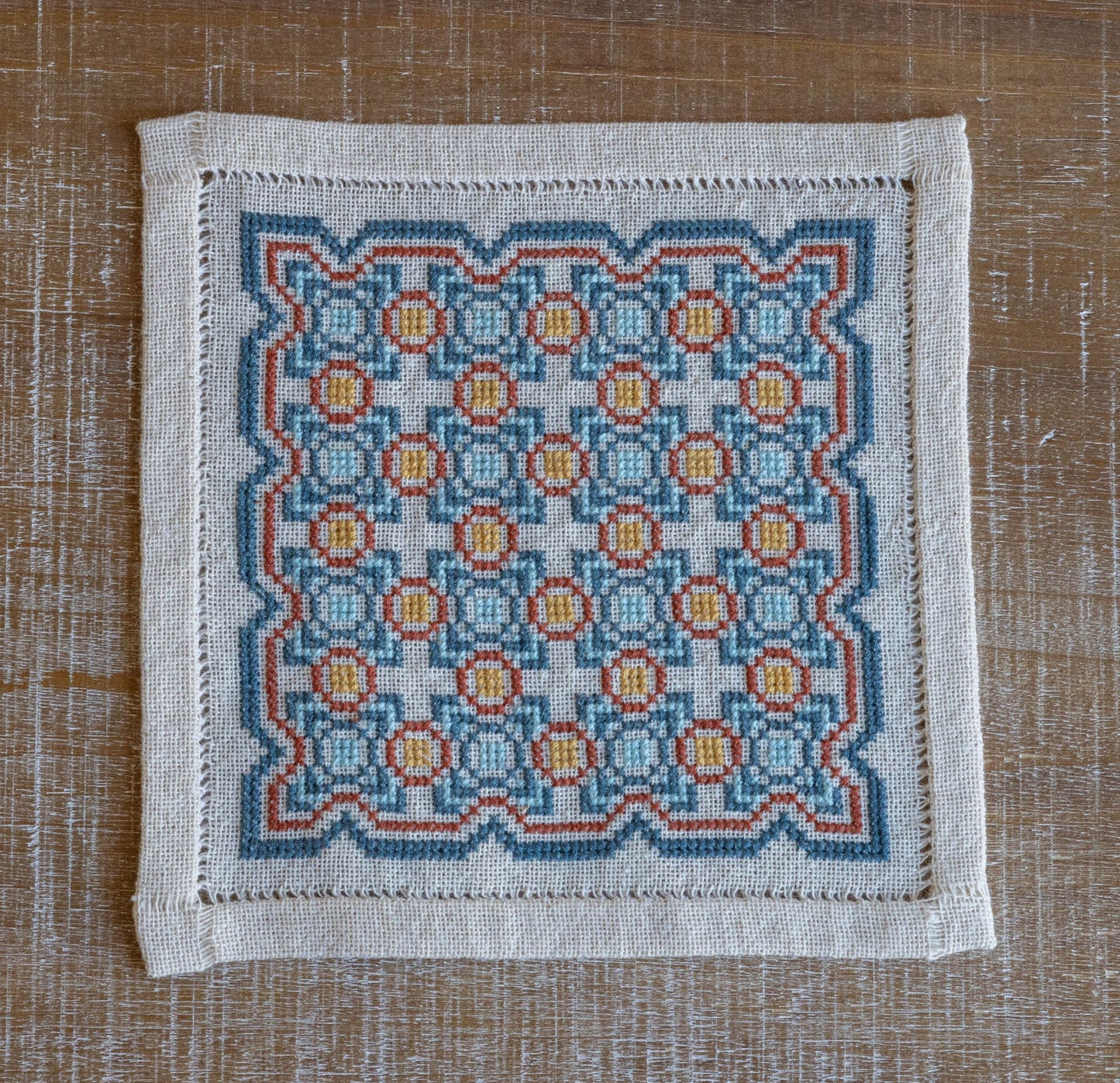 BitKit Salerno Tile cross stitch folk embroidery kit