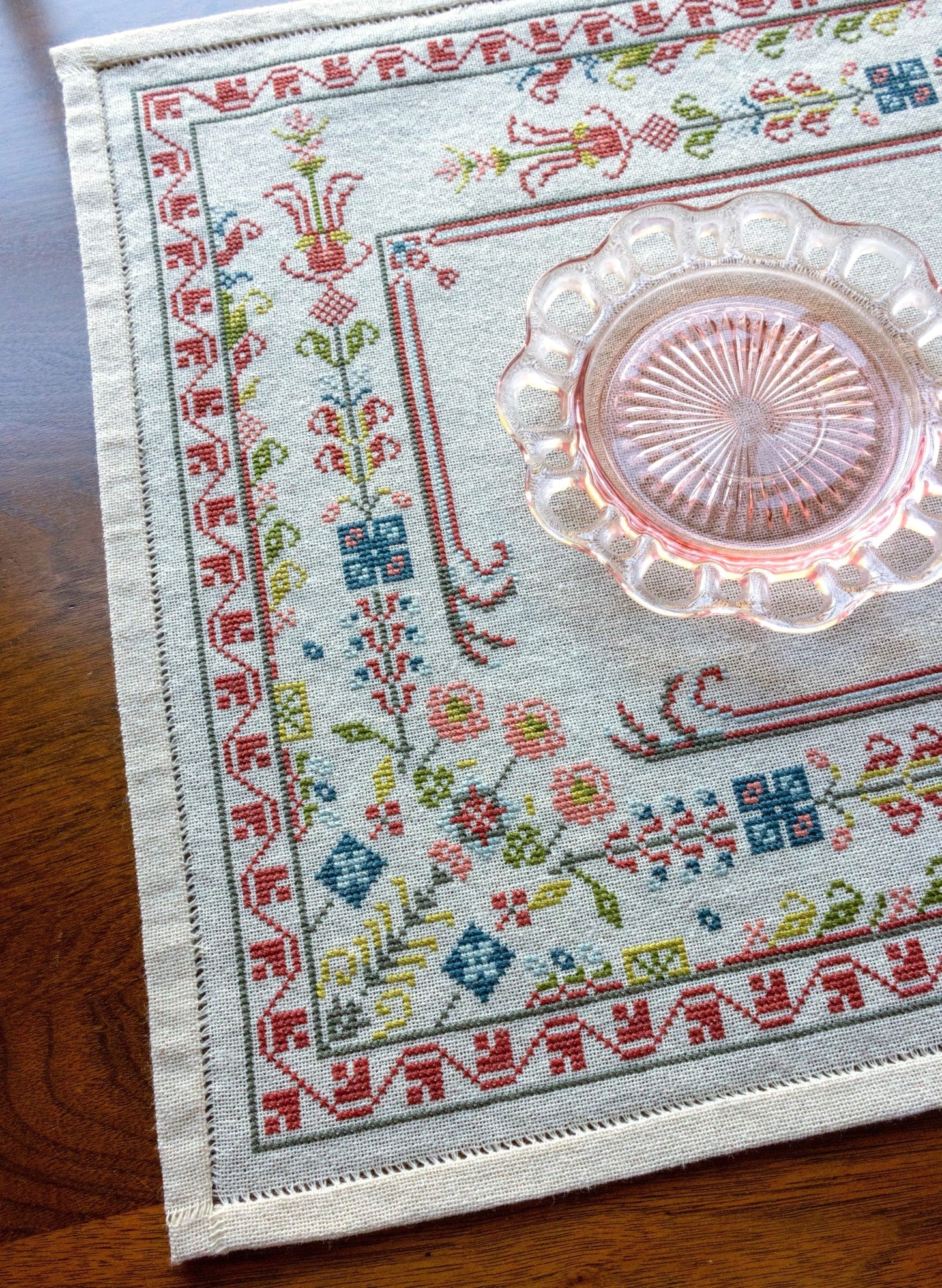 Evangeline Border cross stitch folk embroidery kit