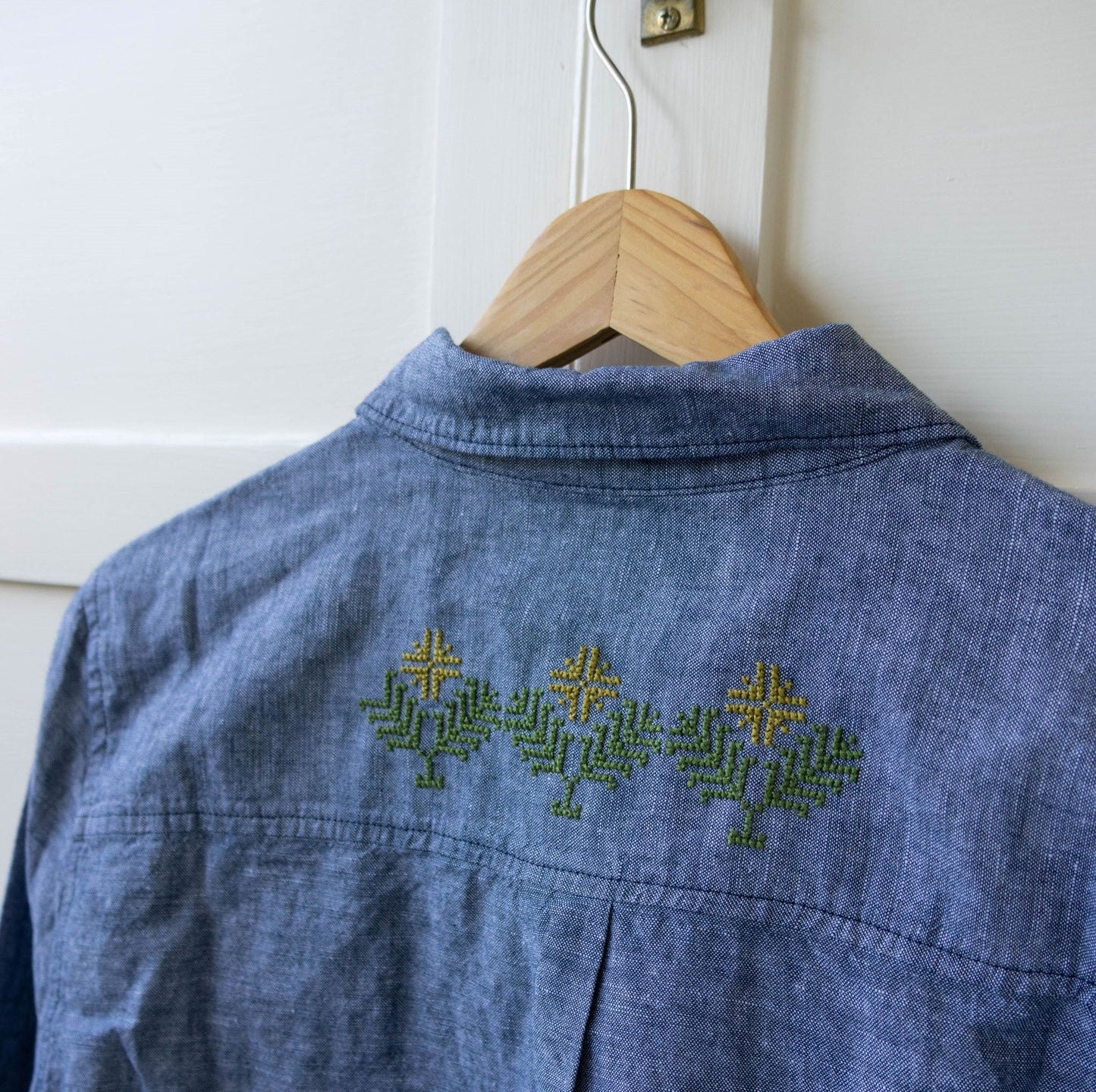 Folk Flourish Woodlands cross stitch folk embroidery kit