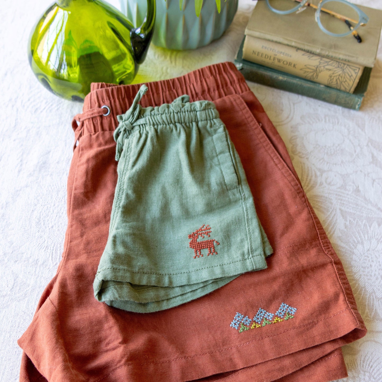 Folk Flourish Woodlands cross stitch folk embroidery kit