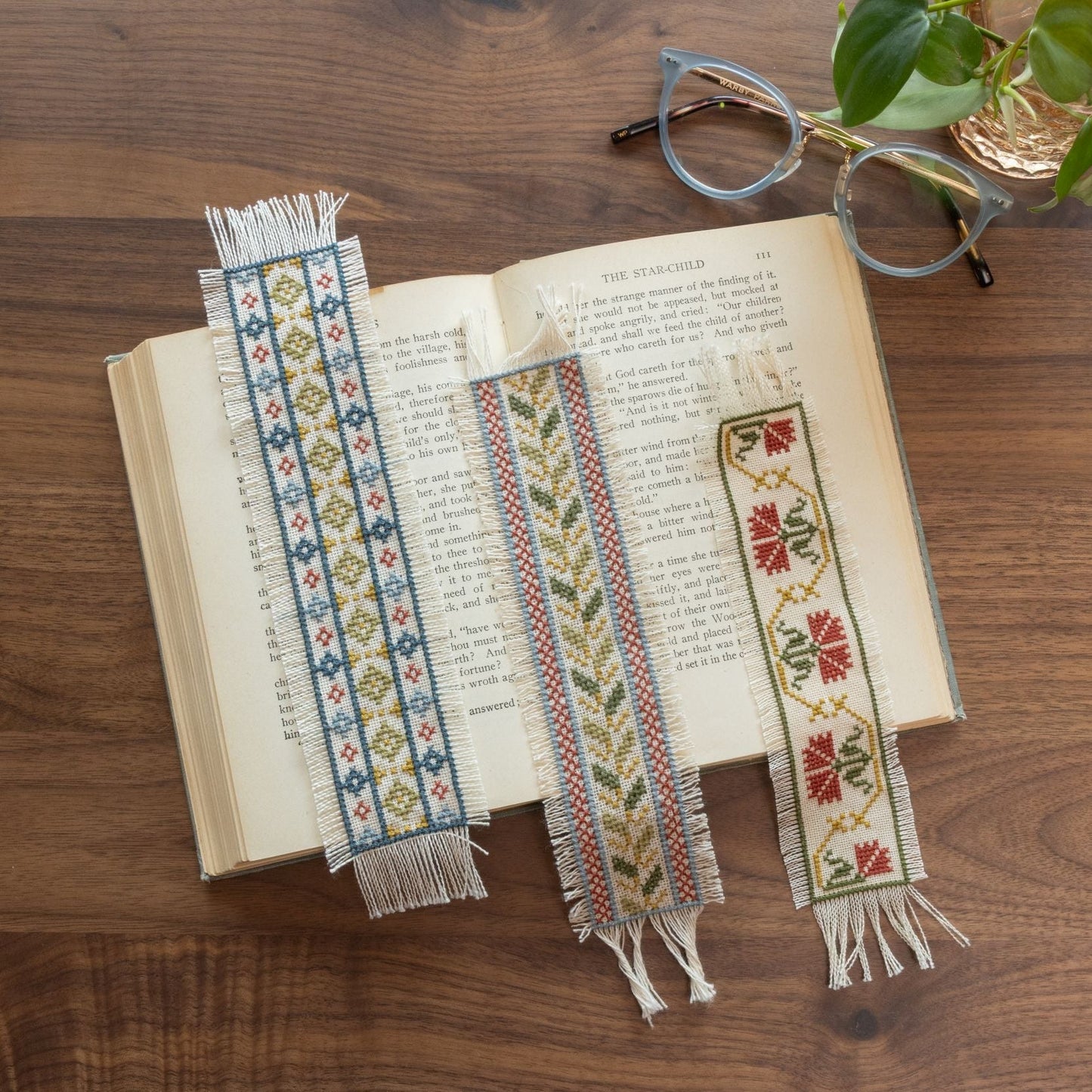 "NEW! Folk Fabric Sampler Ivory cross stitch kit