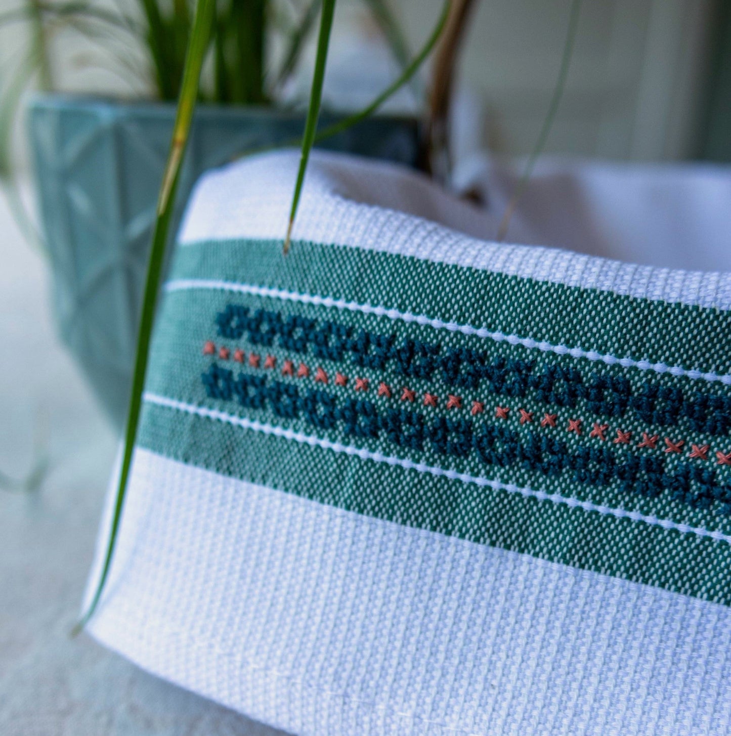 Folk Flourish Geometrics cross stitch folk embroidery kit