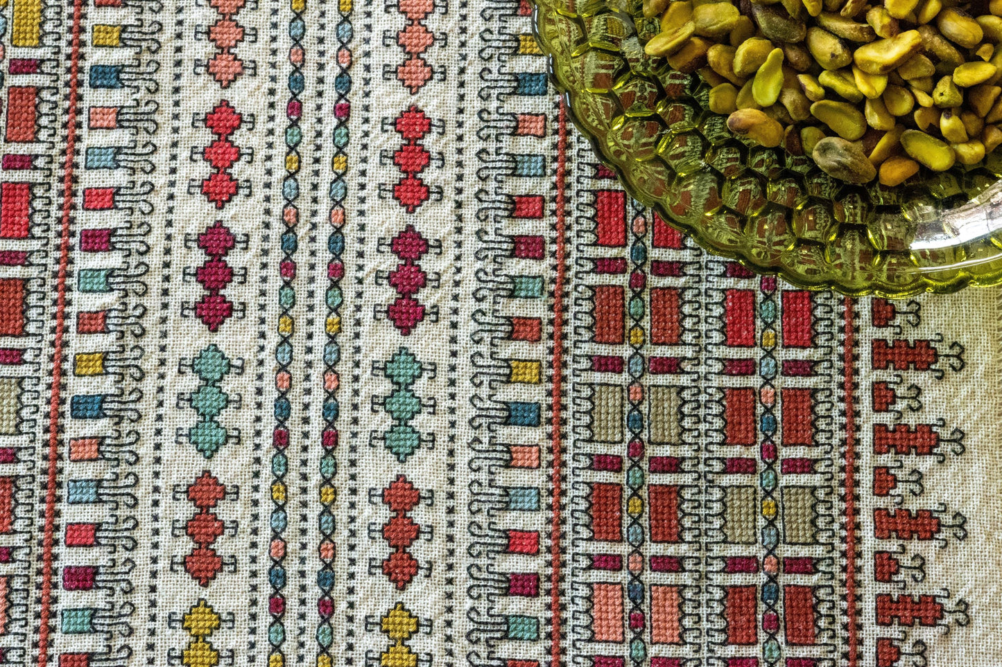 Iris Paintbox cross stitch folk embroidery kit