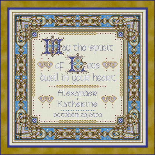 Joan Elliott Celtic Wedding Blessing Sampler Cross Stitch Pattern
