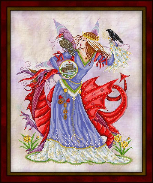 Joan Elliott The Maiden & The Dragon Cross Stitch Pattern