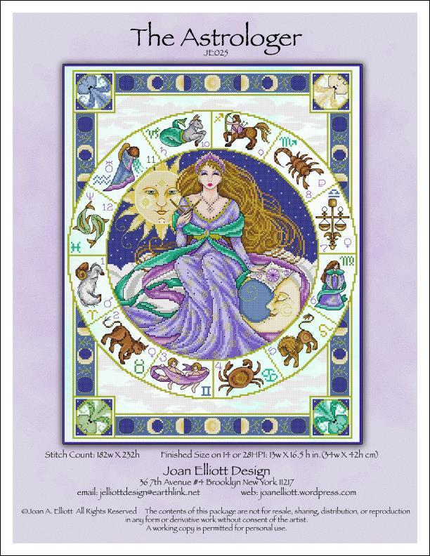 Joan Elliott The Astrologer Cross Stitch Pattern