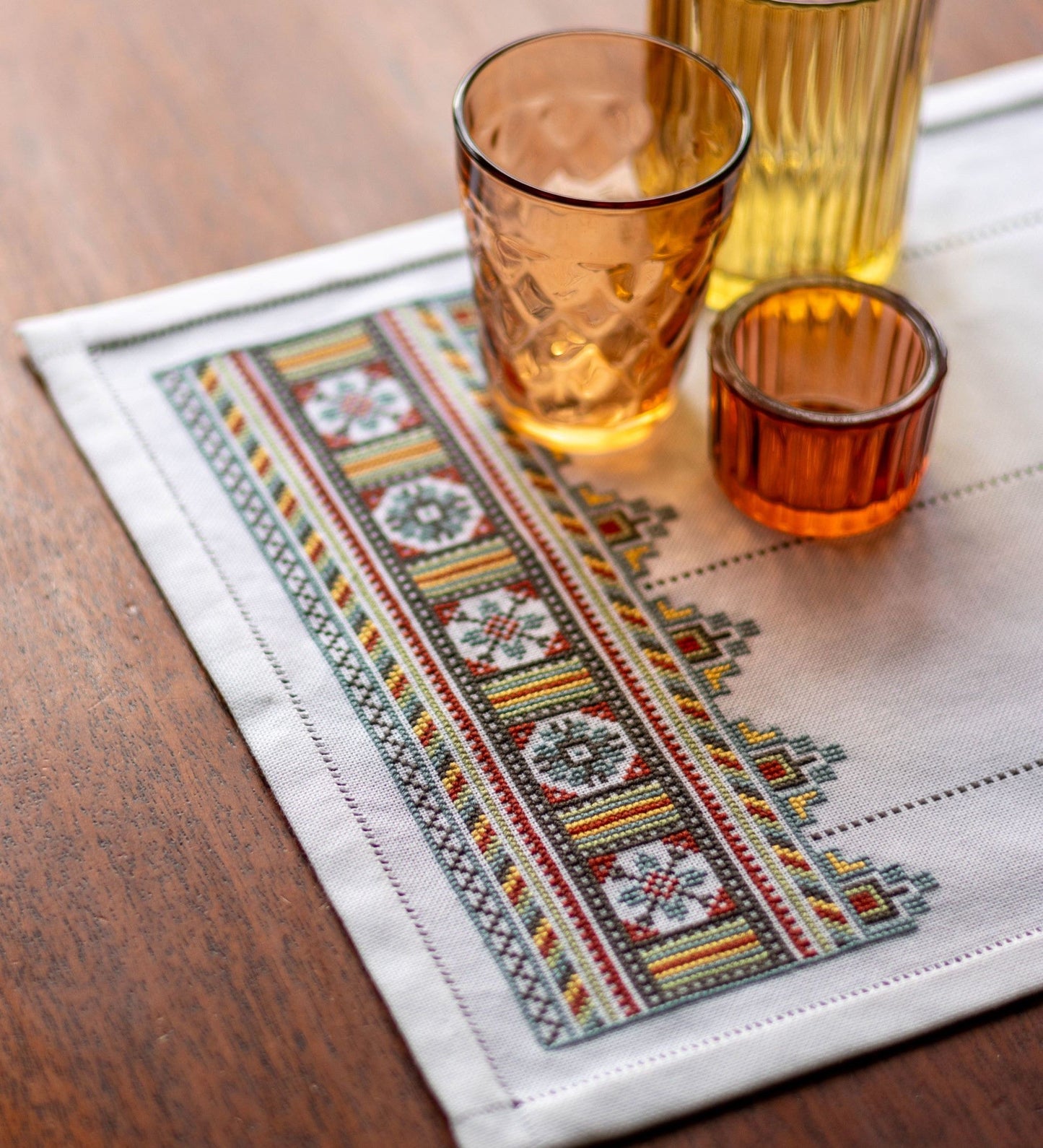 Kyivan Stars cross stitch folk embroidery kit