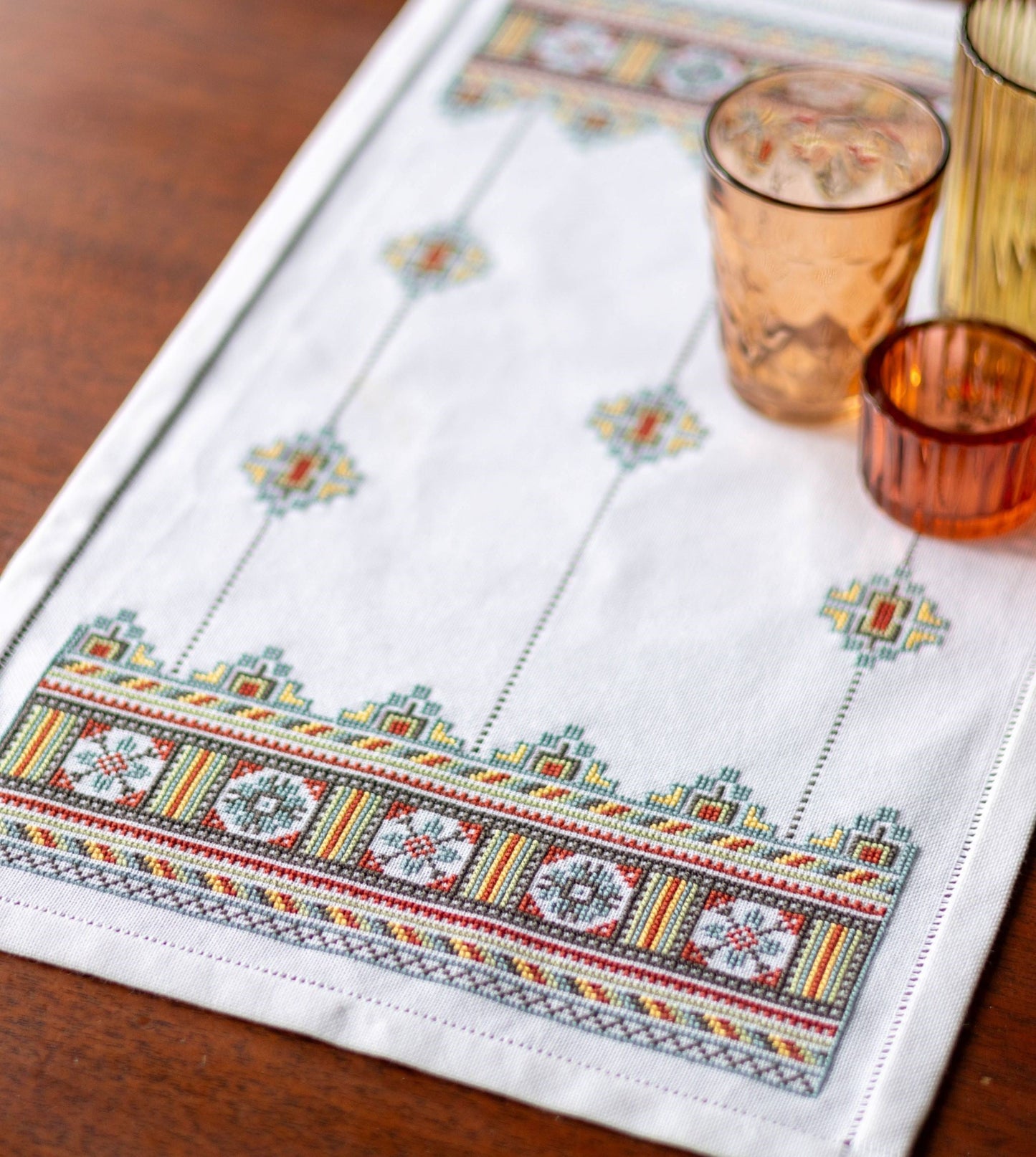 Kyivan Stars cross stitch folk embroidery kit