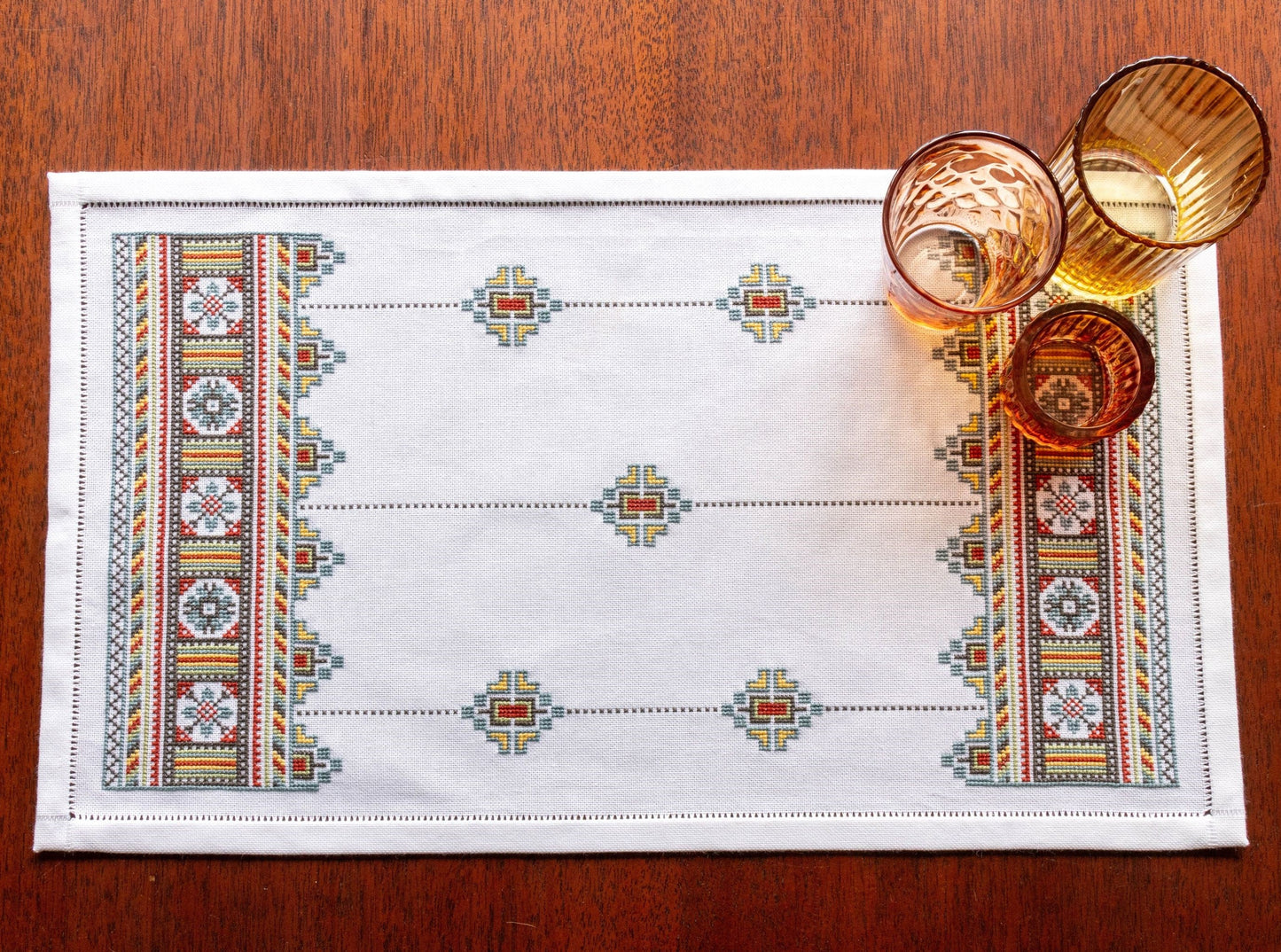 Kyivan Stars cross stitch folk embroidery kit