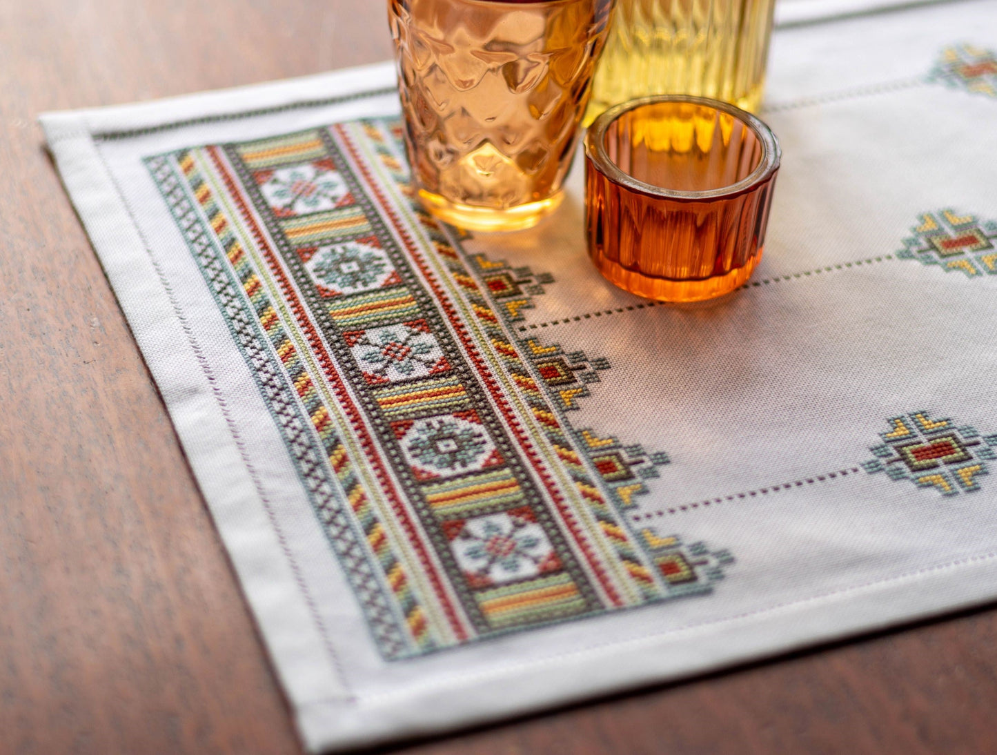 Kyivan Stars cross stitch folk embroidery kit