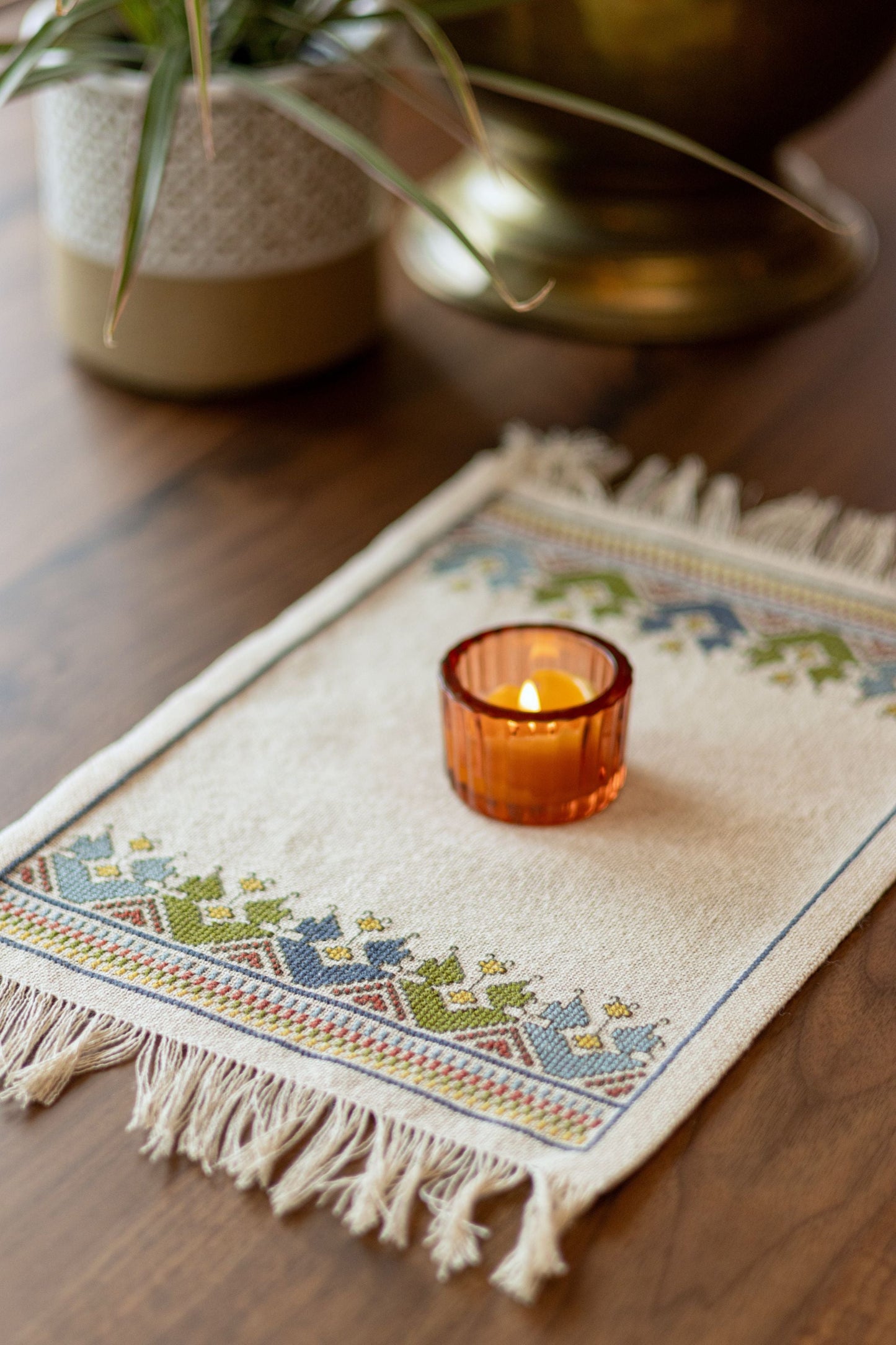 "NEW! Little Baskets cross stitch folk embroidery kit