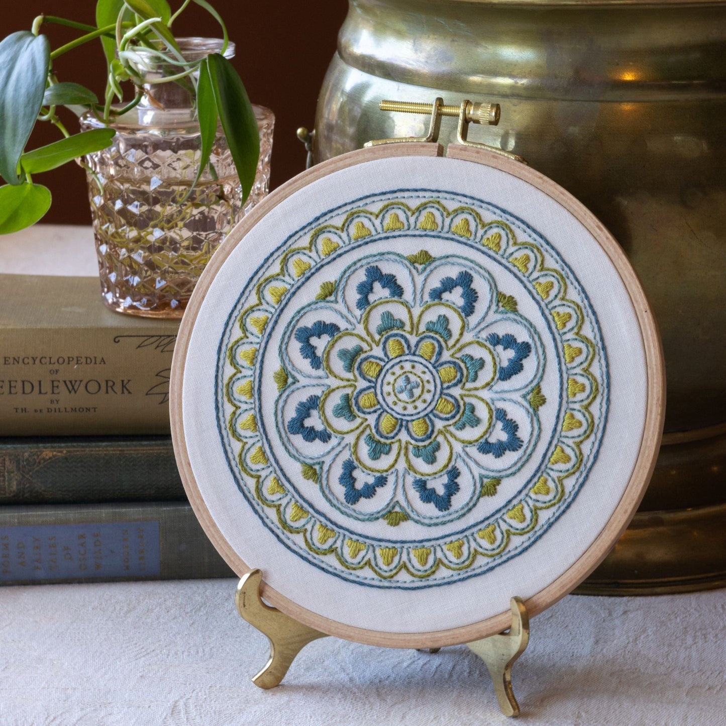 Myra Medallion embroidery hoop kit