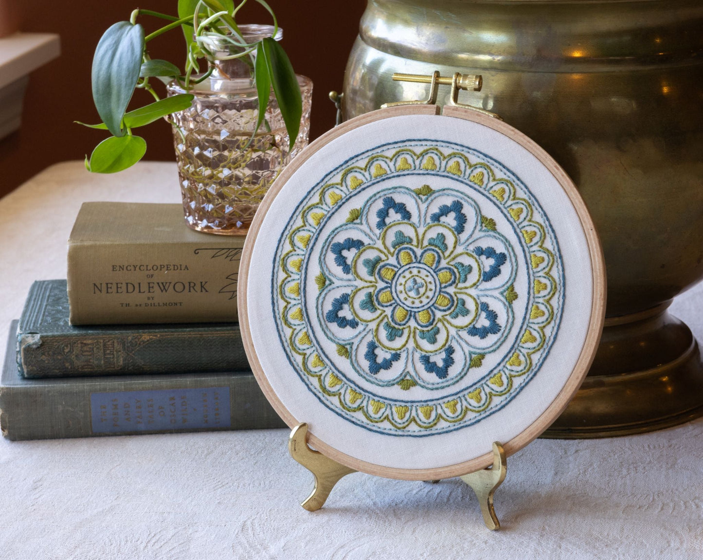 Myra Medallion embroidery hoop kit