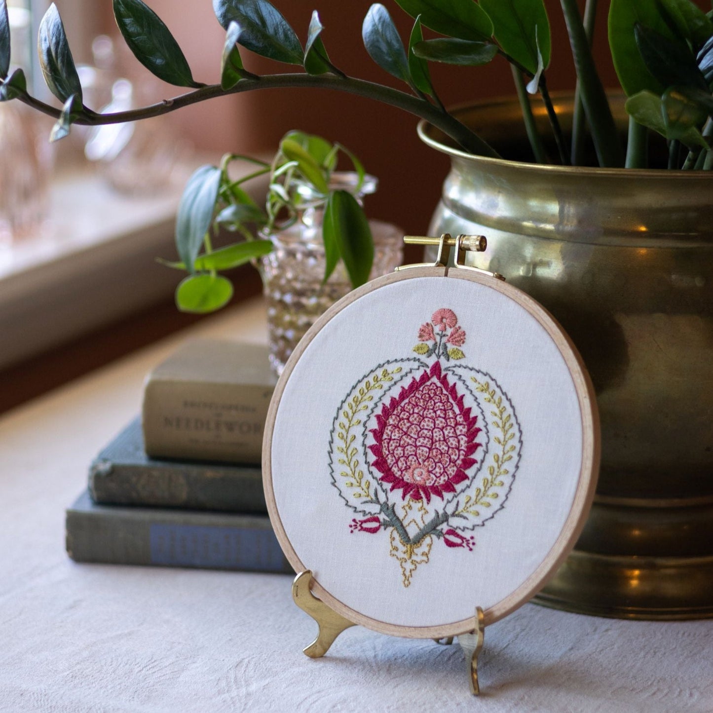 Peloponnesian Pomegranate embroidery hoop kit