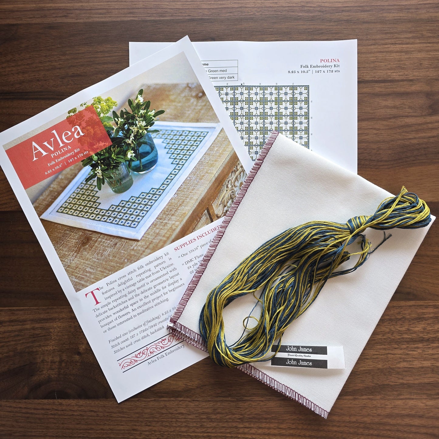 "NEW! Polina cross stitch folk embroidery kit
