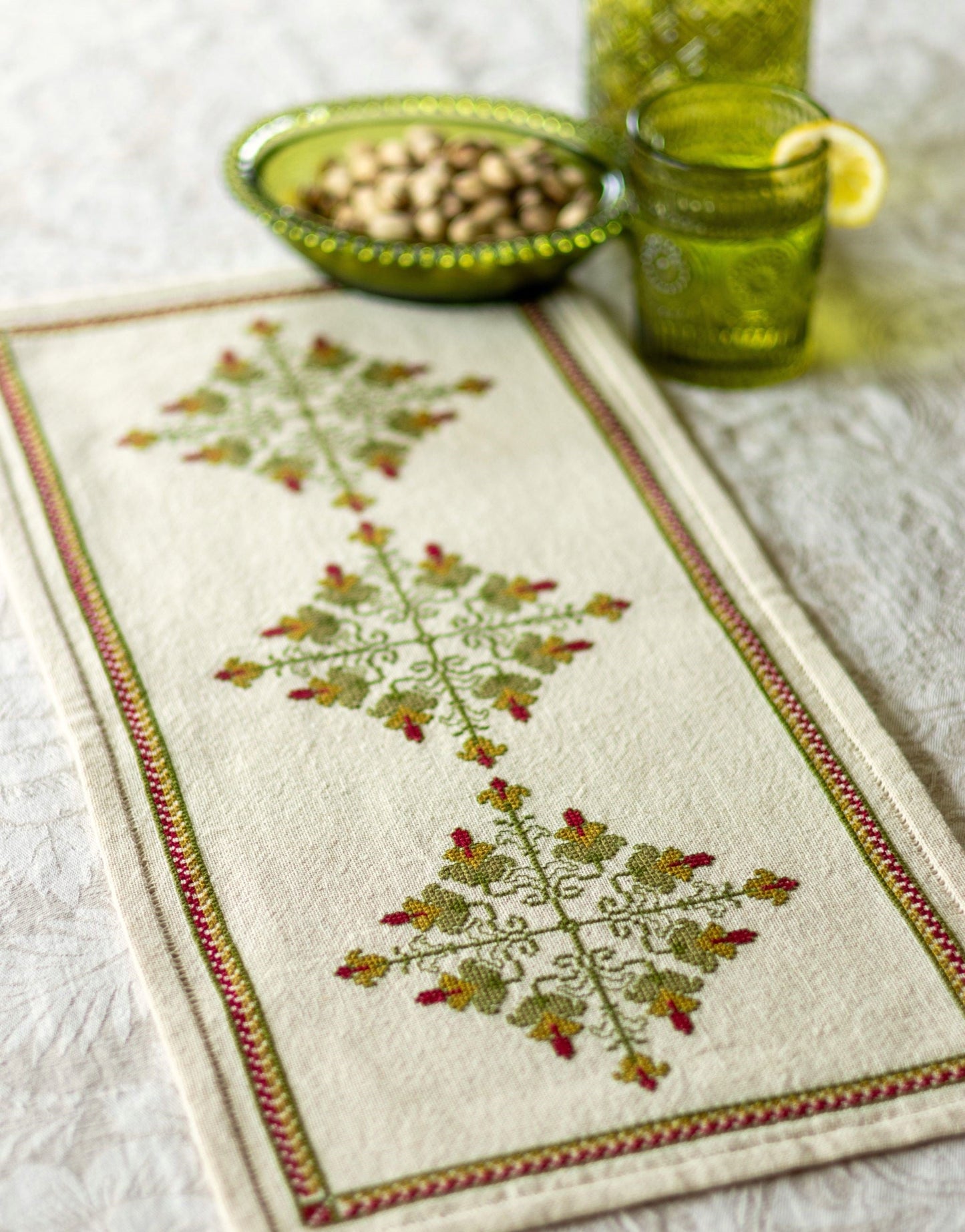 Rhodora cross stitch folk embroidery kit