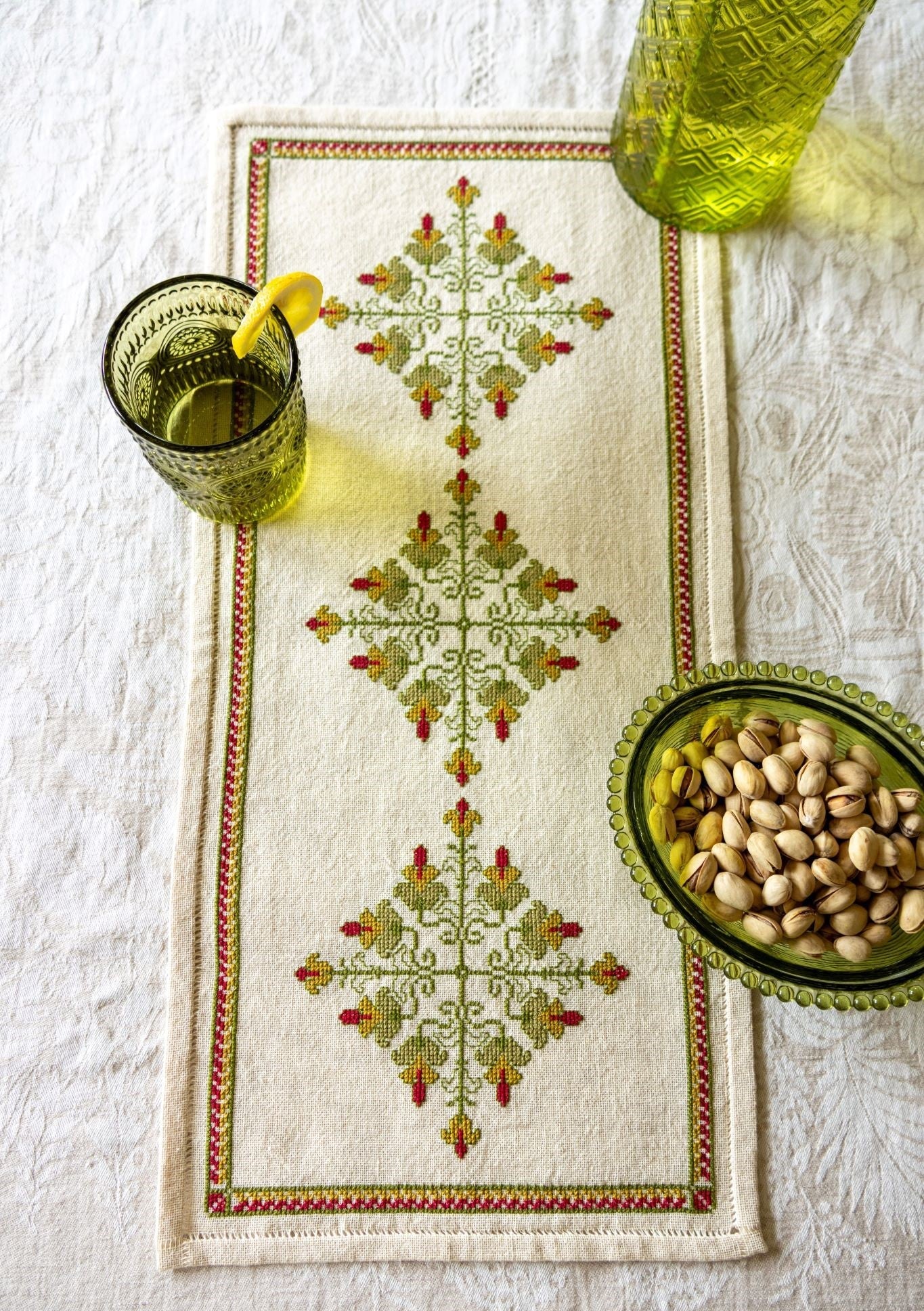 Rhodora cross stitch folk embroidery kit