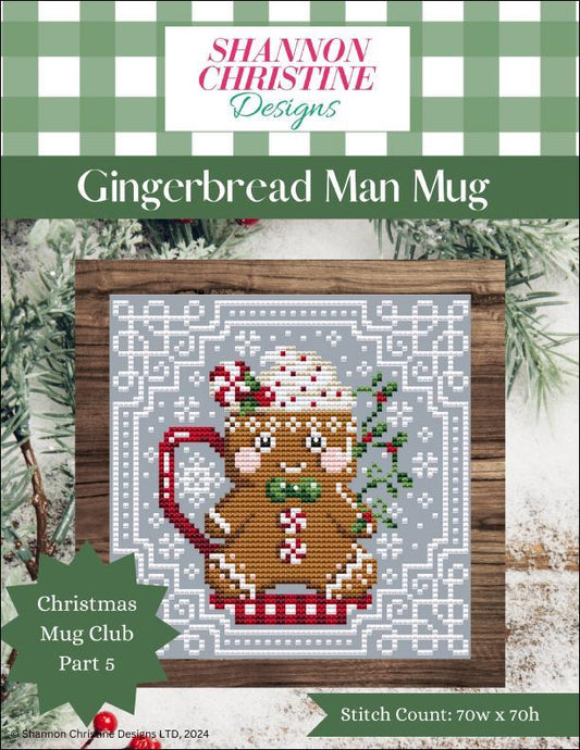 Shannon Christine Designs Gingerbread Man Mug Cross Stitch Pattern