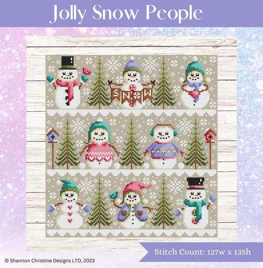 Shannon Christine Designs Jolly Snow People Cross Stitch Pattern