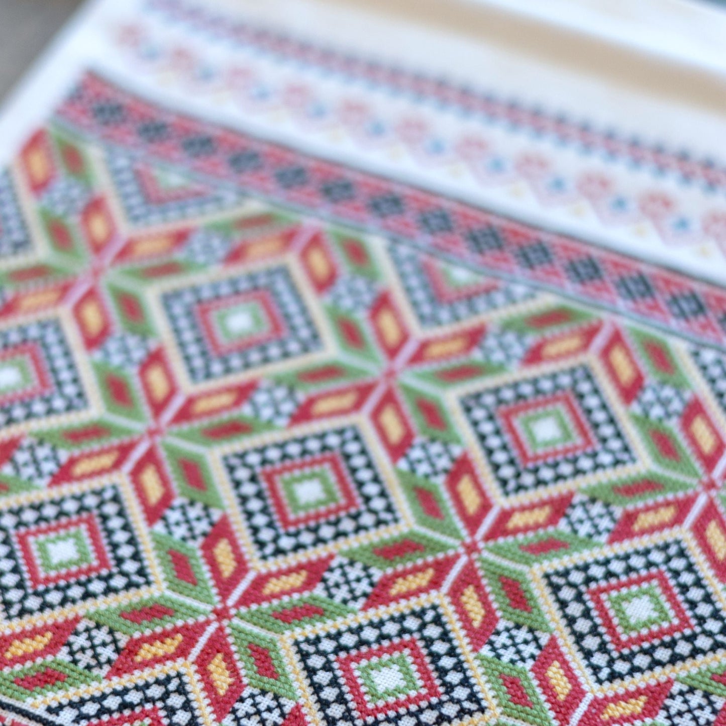 "NEW! Scandinavian Sampler cross stitch folk embroidery kit