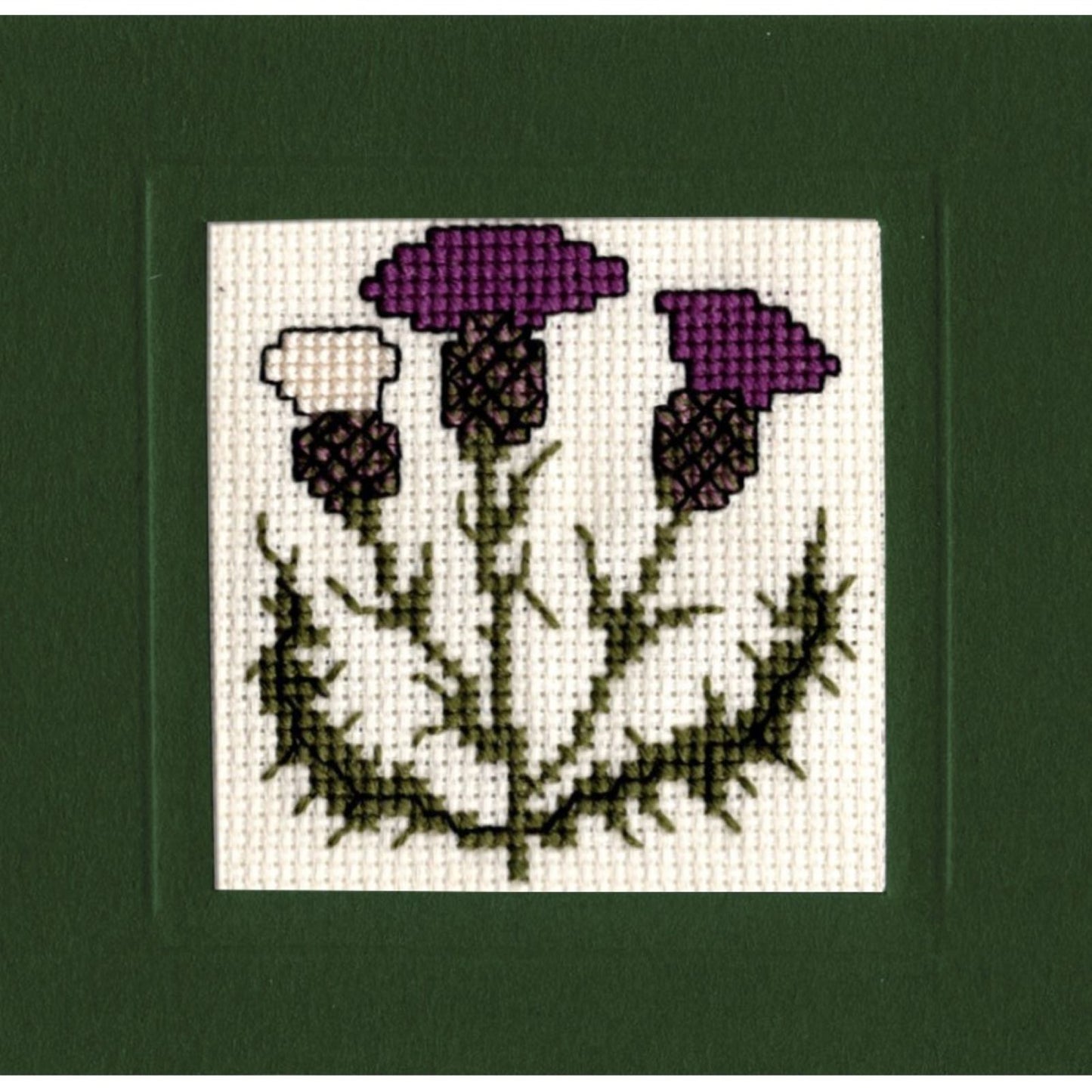 Textile Heritage Scottish Thistle Miniature Card Cross Stitch Kit