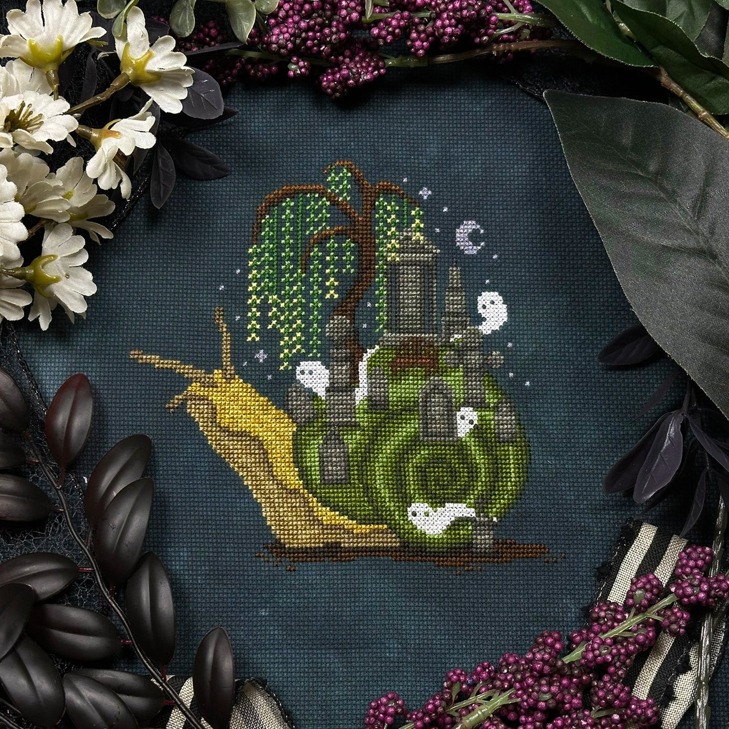 The Stitch Crypt Grave Snail Cross Stitch Pattern