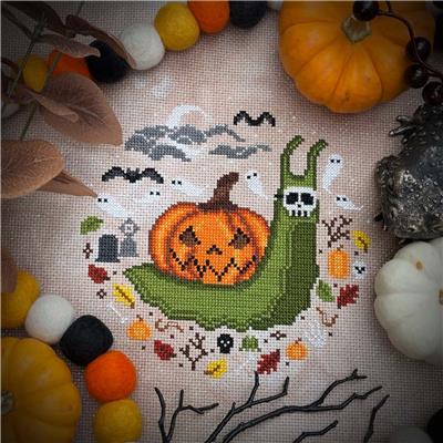The Stitch Crypt Halloween Snail Cross Stitch Pattern