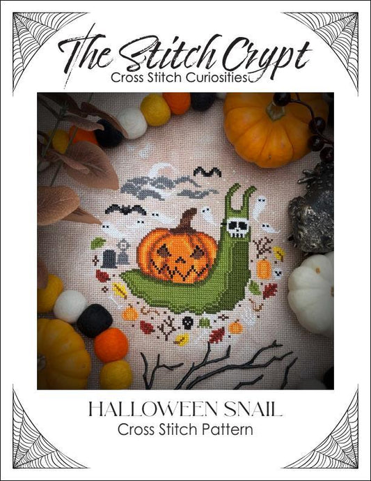 The Stitch Crypt Halloween Snail Cross Stitch Pattern