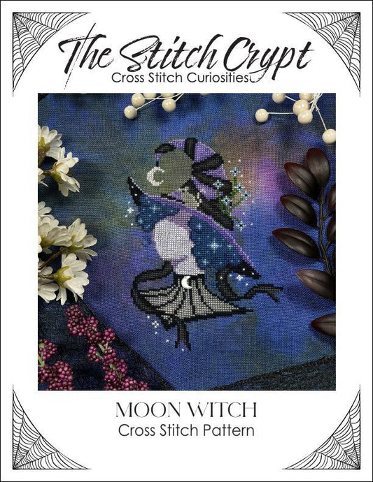 The Stitch Crypt Moon Witch Cross Stitch Pattern