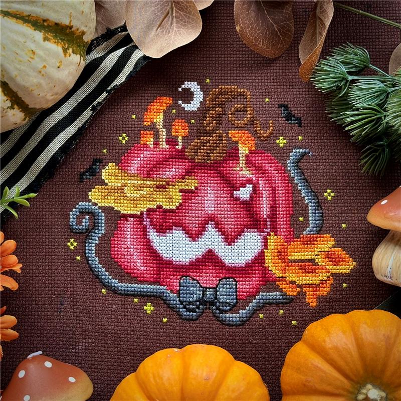 The Stitch Crypt Mushroom Halloween Cross Stitch Pattern