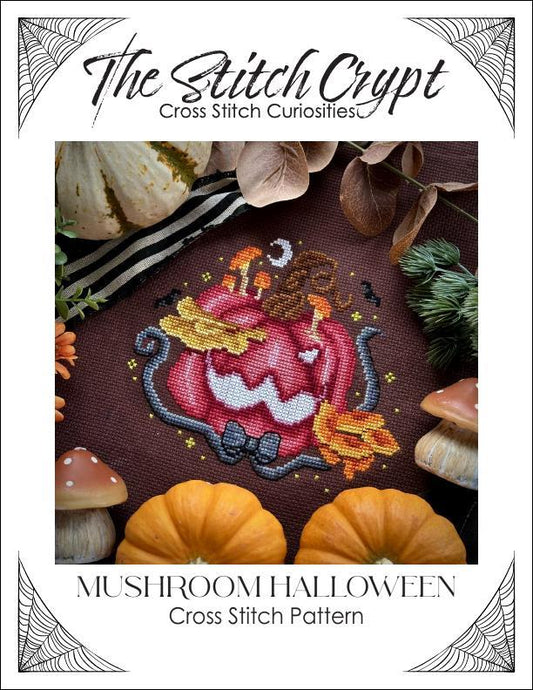 The Stitch Crypt Mushroom Halloween Cross Stitch Pattern