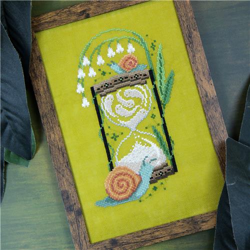 The Stitch Crypt Spring Lily Snail Cross Stitch Pattern