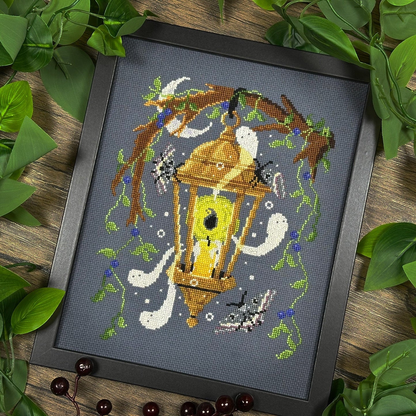 The Stitch Crypt Witch Lantern Cross Stitch Pattern