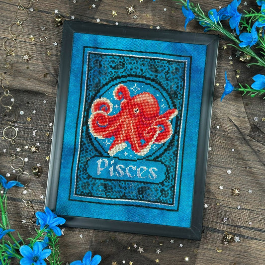 The Stitch Crypt Zodiac Pisces Cross Stitch Pattern