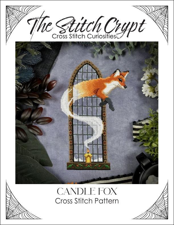 The Stitch Crypt Candle Fox Cross Stitch Pattern