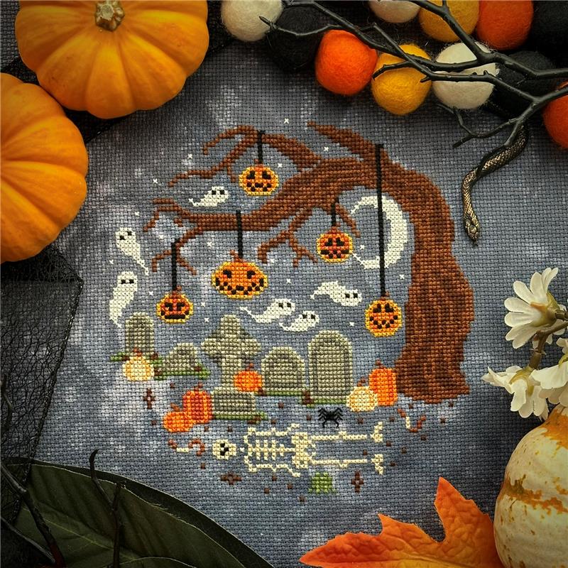 The Stitch Crypt Pumpkin Night Cross Stitch Pattern
