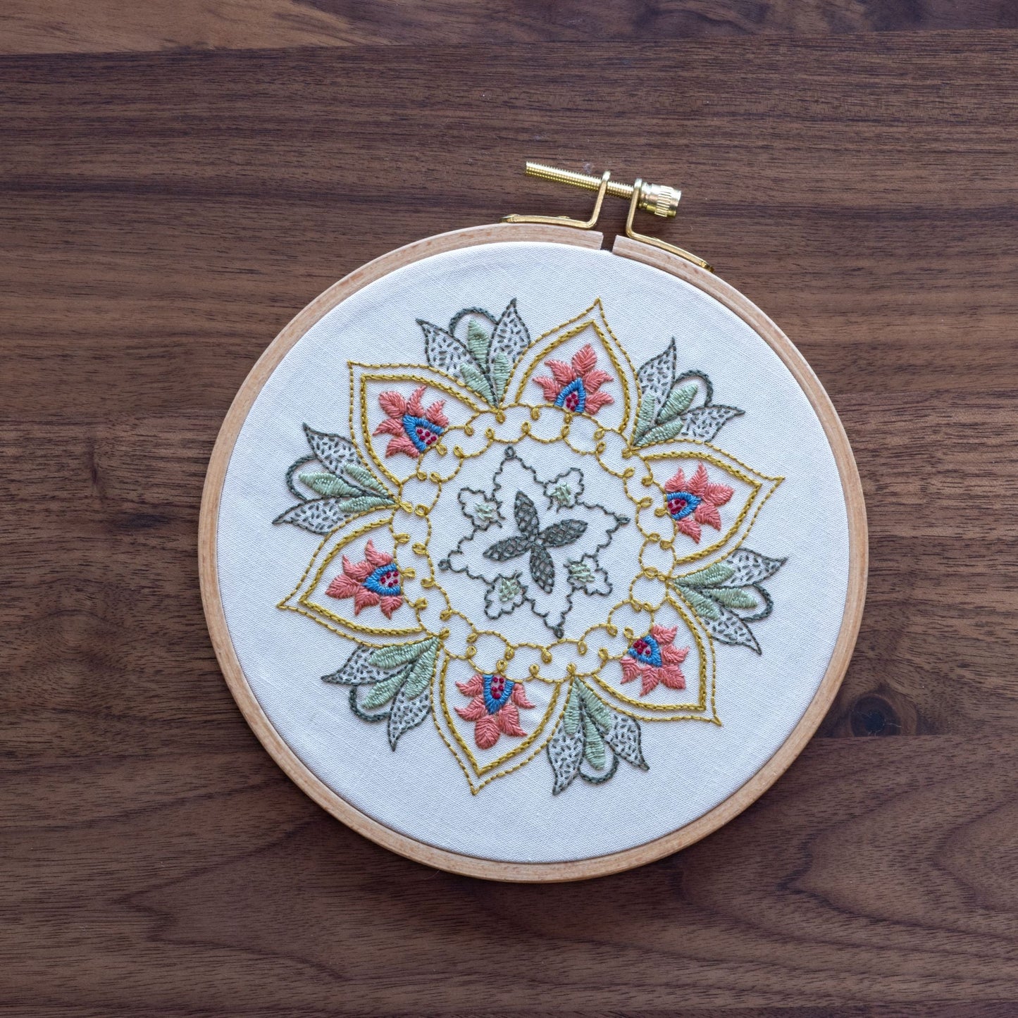 Thessaly Floral embroidery hoop kit