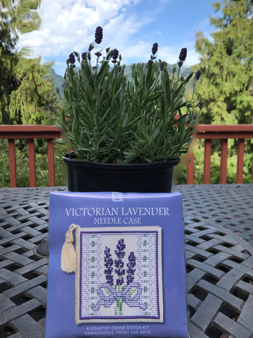 Textile Heritage Victorian Lavender Needle Case Cross Stitch Kit